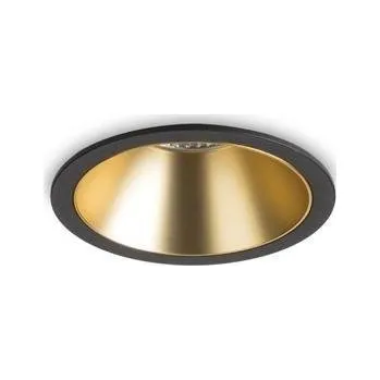 Bodové svítidlo IDEALLUX LED Zápustné bodové svítidlo Ideal Lux Game Round Black Gold 192345 11W 850lm 3000K IP20 kulaté černé - IDEALLUX ILUX 192345
