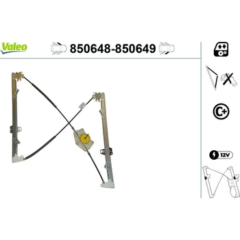 Stahovačka okna Zvedací zařízení oken VALEO 850648