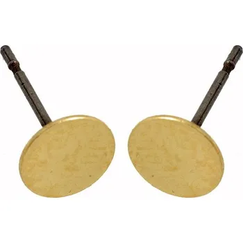 Materiál na výrobu šperku Crystal-ZONE Náušnicový dřík Heart 2808 10mm gold plating 24kt