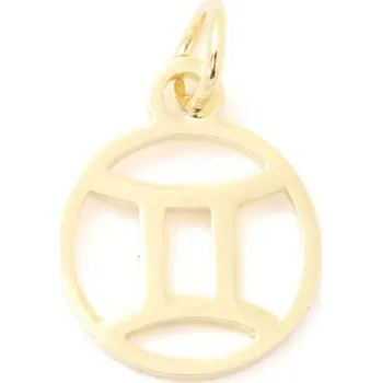 Přívěsek EU Přívěsek znamení Blíženci 13/11mm chirurgická ocel gold plating 24kt