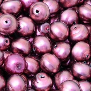 Korálek CZ Vosková perle GRANULE 7mm bordó