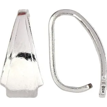 Materiál na výrobu šperku Crystal-ZONE Šlupna 10/5mm Rhodium