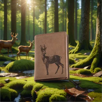 Obal na doklad Pouzdro Na Myslivecké Doklady "Srnec" - Dárek pro myslivce