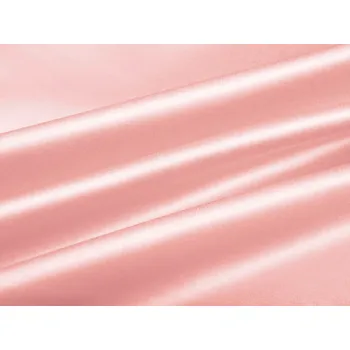 Látka polyesterový satén LUX-061 Světle korálově růžová - šířka 150 cm
