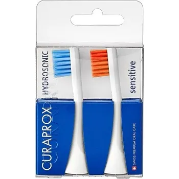 Náhradní hlavice k elektrickému kartáčku Curaprox Hydrosonic PRO Sensitive náhradní hlavice (modrá/oranžová), 2 ks