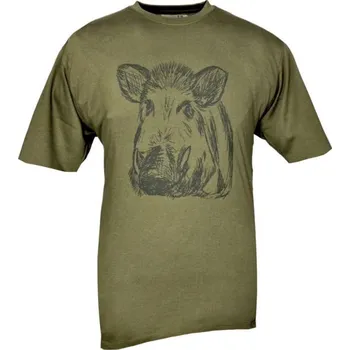 Chlapecké tričko HUBERTUS - tričko dětské divočák zelená 158/164