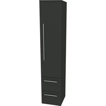 Koupelnový nábytek Mereo Bino koupelnová skříňka vysoká 163 cm, pravá, Multidecor, Šedý antracit