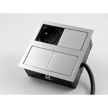 Organizér kabelů ASA 06015E00020 Vestavná zásuvková jednotka VERSAHIT DUAL 2x230V, šampaň