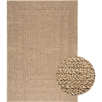 Koberec Koberec ZIZUR 140 x 200 cm jutový vzhled interiér i exteriér Hnědá 364832