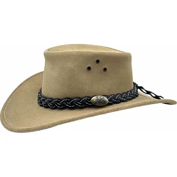 Klobouk Jacaru Béžový kožený semišový klobouk - Wallaroo Velikost: 54.5/55cm (S)