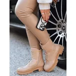 Krémové dámské stylové kotníkové boty STYLOBOSS ZY0522 Velikost: 38