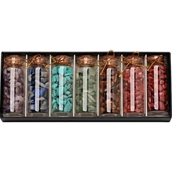 Sada lahviček s polodrahokamy - dekorace