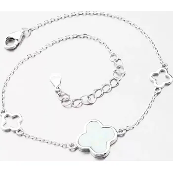 Náramek Dámský náramek stříbro 925 čtyřlístky PKL-4023 délka 20 cm