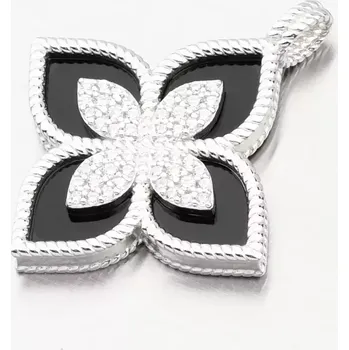 Přívěsek Dámský přívěsek stříbro 925 zirkon černá květina PKL-3141