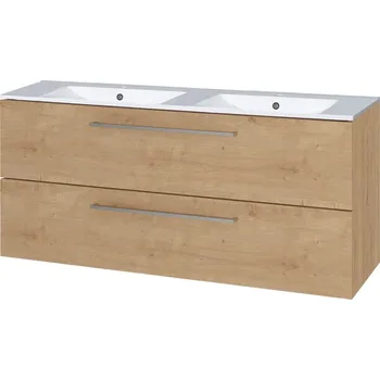 Koupelnový nábytek Mereo Bino koupelnová skříňka s keramickým umyvadlem 121 cm, dub Arlington