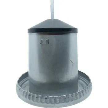 krmítko pro hospodářská zvířata DrůbežČervenýHrádek Tubusové krmítko pozink se zásobníkem na cca 5kg krmiva