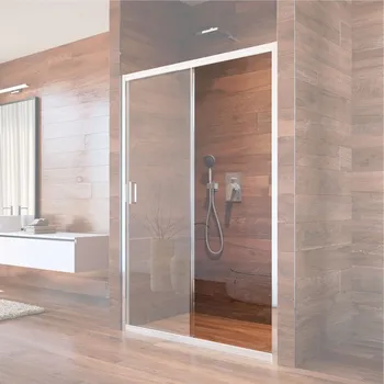 Mereo CK80403K, 110x190 cm, sklo čiré, chrom ALU Pevný díl s profilem a těsněním pro