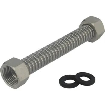 Instalatérský materiál Klum Vlnovec nerezový, pouze na vodu, FxF, 10 cm, 3/8"