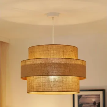 Brilagi - Lustr na lanku SPACE YUTE 1xE27/15W/230V pr. 50 cm béžová/bílá