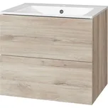 Mereo Aira koupelnová skříňka s keramickým umyvadlem 61 cm, dub Kronberg