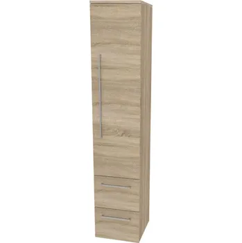 Koupelnový nábytek Mereo Bino koupelnová skříňka vysoká 163 cm, pravá, Multidecor, Dub Bardolino