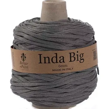 Příze Borgo de Pazzi Inda Big 7 Tmavě šedá (Špagátová příze Inda Big Tmavě šedá)