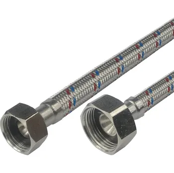 Klum Hadice připojovací nerez 10x14, FxF, 1/2"x3/4", 10 cm