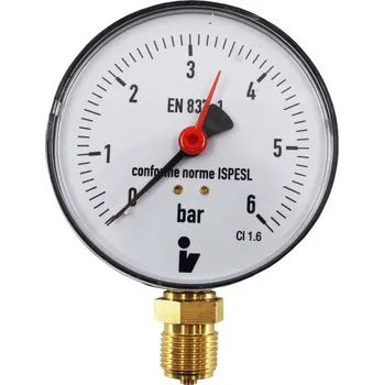 Vodovodní baterie Klum Tlakoměr 100 mm, 0 - 6bar, spodní vývod 1/2"