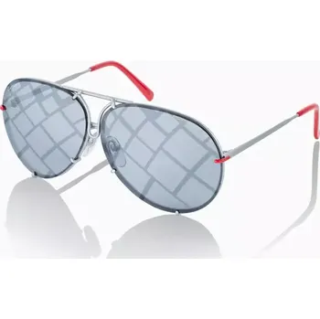 Sluneční brýle PORSCHE DESIGN Sunglasses P´8478 Turbo No.1 Sluneční brýle s výměnnými skly šedé kárované nebo se skly v tmavší šedé (Exkluzivní unisex brýle s výměnnými skly jsou designovou klasikou. Extrémně lehké titanové čočky odolné proti poškrábání a nárazuvzdorné)
