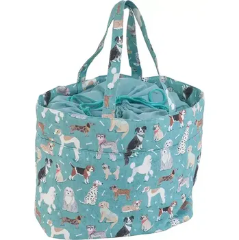 Organizér galanterie Velká taška na pletení a háčkování - Psi (Drawstring Craft Bag Dogs)