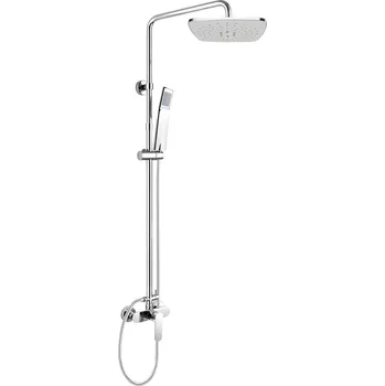 Sprchový set Mereo Eve sprchová baterie s talířovou hranatou sprchou, šedá