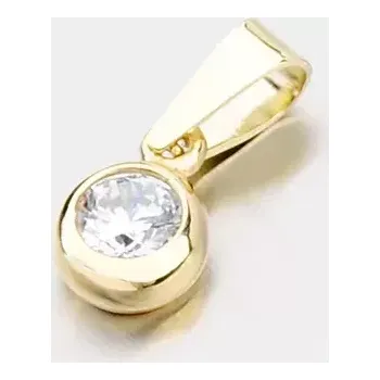 Šperk Dámský přívěsek žluté zlato 585 zirkon 682P-130321