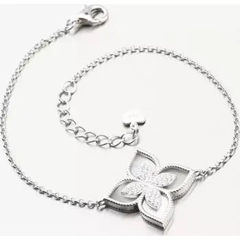 Oblečení a móda Dámský náramek stříbro 925 květinou a se zirkony PKL-4024 délka 17 cm