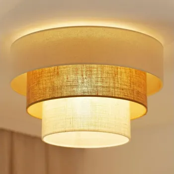 Brilagi-Stropní svítidlo DENVER LUNETA 1xE27/15W/230V pr.45 béžová/hnědá/krémová