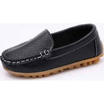 Dívčí sandály Dívčí jednobarevné mokasíny Barva: Černá, Velikost: 33