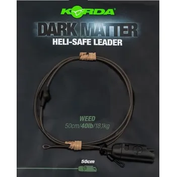 KORDA - Hotová montáž Dark Matter Leader Heli Safe Weed 40 lb 50 cm
