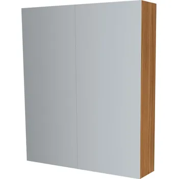 Zrcadlo Mereo Koupelnová skříňka zrcadlová 60 cm, galerka, 2 x dvířka, Multidecor, Ořech Dijon přírodní