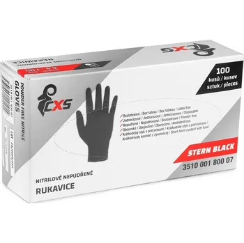 Pracovní rukavice Rukavice CXS STERN BLACK, jednorázové, nitrilové, vel. 7