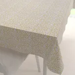 Saténový obdélníkový ubrus LUP-503 Zlatý zámecký vzor na krémově bílém 140x220 cm