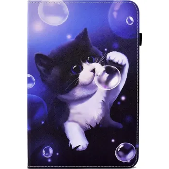 Pouzdro na tablet VSECHNONAMOBIL 57144 ART Zaklápěcí obal Huawei MatePad T10 / T10S BUBBLE CAT