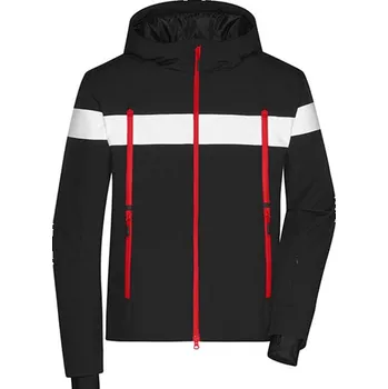 James&Nicholson Pánská zimní bunda JN1174 Black-White 3XL
