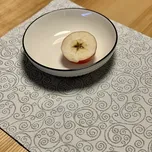 BYTEMA Vánoční prostírání FLASH ornament stříbrné 33 x 45 cm