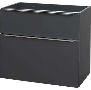 Koupelnový nábytek Mereo Mailo, koupelnová skříňka 81cm, antracit, chrom madlo