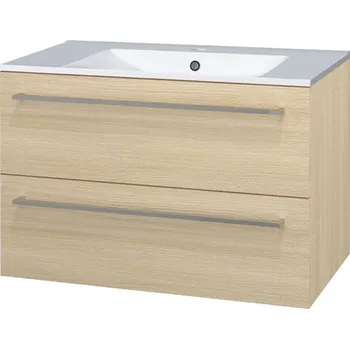 Koupelnový nábytek Mereo Bino koupelnová skříňka s keramickým umyvadlem 81 cm, dub Sand Barbera