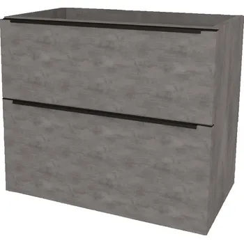 Koupelnový nábytek Mereo Mailo, koupelnová skříňka 101 cm, černé madlo, Multidecor, Beton tmavě šedý