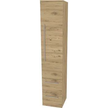 Koupelnový nábytek Mereo Bino koupelnová skříňka vysoká 163 cm, pravá, Multidecor, Dub San remo sand