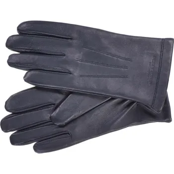 Rukavice Dámské modré kožené rukavice s teplou podšívkou - Seeberger Velikost Rukavice: 8 (L)