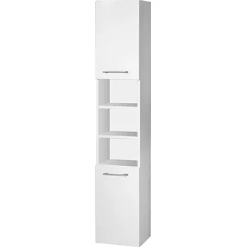 Koupelnový nábytek Mereo Leny, koupelnová skříňka vysoká 170 cm, bílá, levá, nové madlo