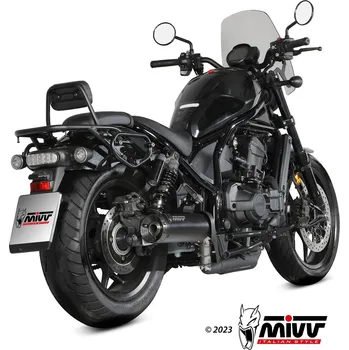 Výfuk pro motocykl Výfuk MIVV Honda CMX 1100 Rebel (22-24) HR-1 černý, krátká karbon koncovka