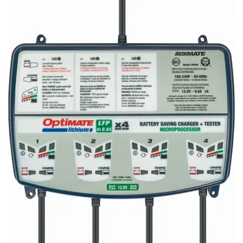 Nabíječka autobaterie Tecmate Optimate Nabíječka na Lithiové baterie OptiMate Lithium 4s 0.8A Quad Bank